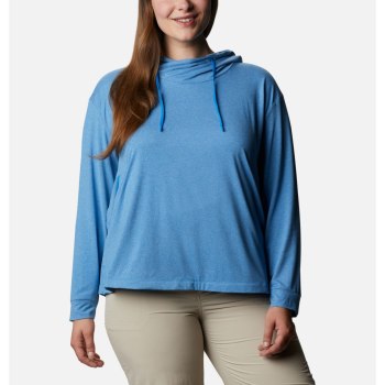 Columbia Ženske Majice S Kapuljačom - PFG Slack Water Knit Plus Size Nebeskoplave Plave | NRYH-65948